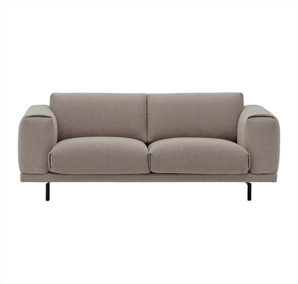 Muuto, Rest Sofa 2-seter - Metallbase/Hearth6/Svart