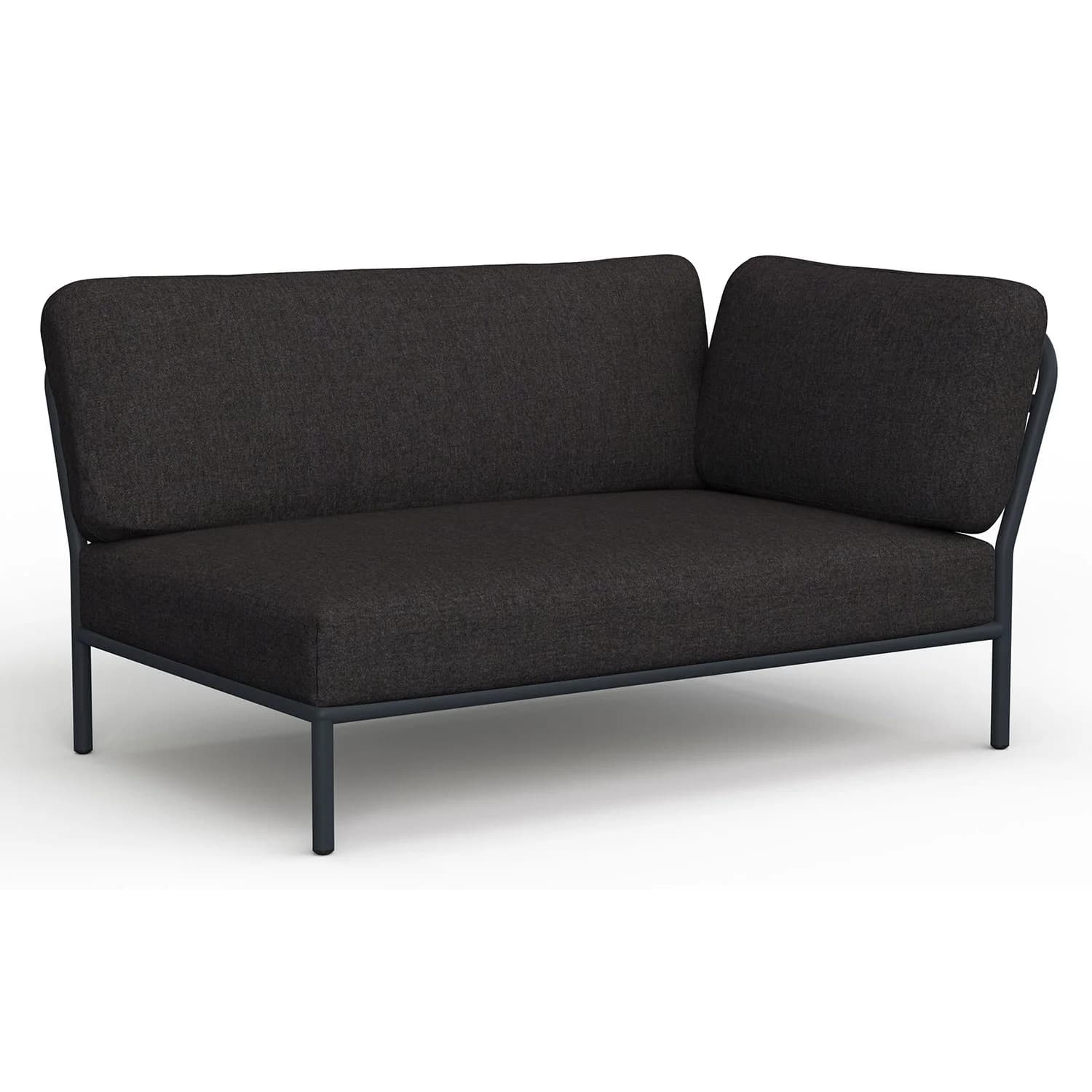 Houe, Level loungesofa sotgrå sunbrella høyre hjørne aluminium