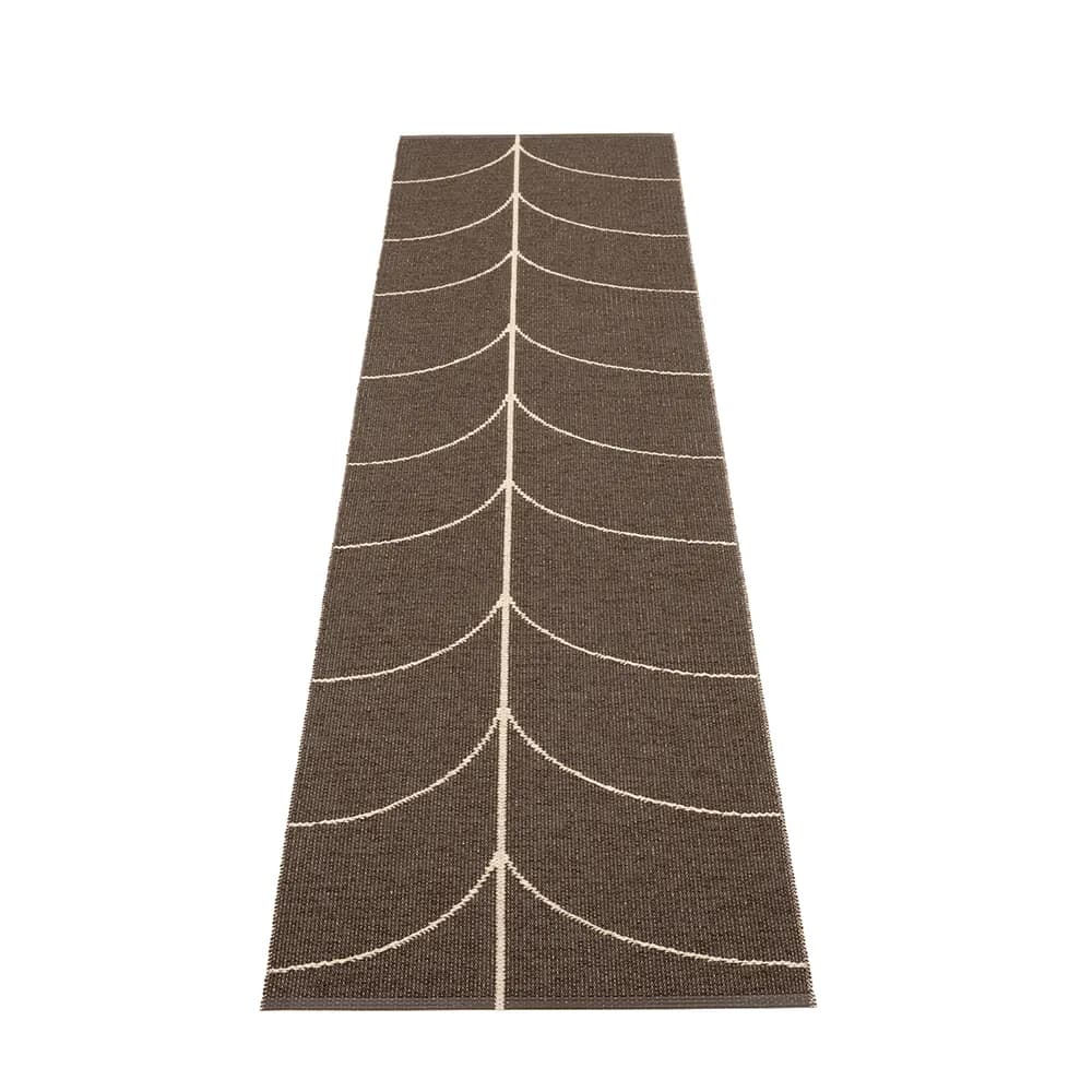 Pappelina, Vevd Teppe Leif Dark Brown 70x270 cm