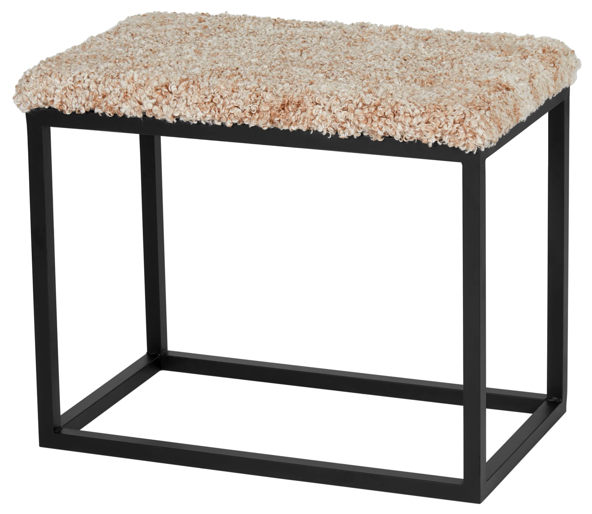 Skinnwille, Palle Benk 60x35 cm Toffée/Black
