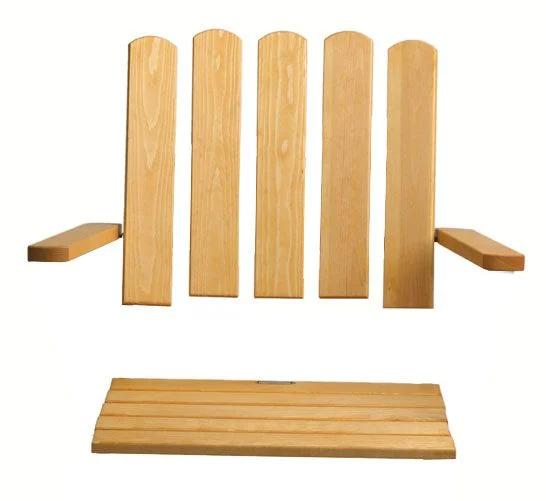 Grythyttan Stålmöbler, Tresett A2, 50 cm ubehandlet furu, inkl. skrue 50 cm setebredde