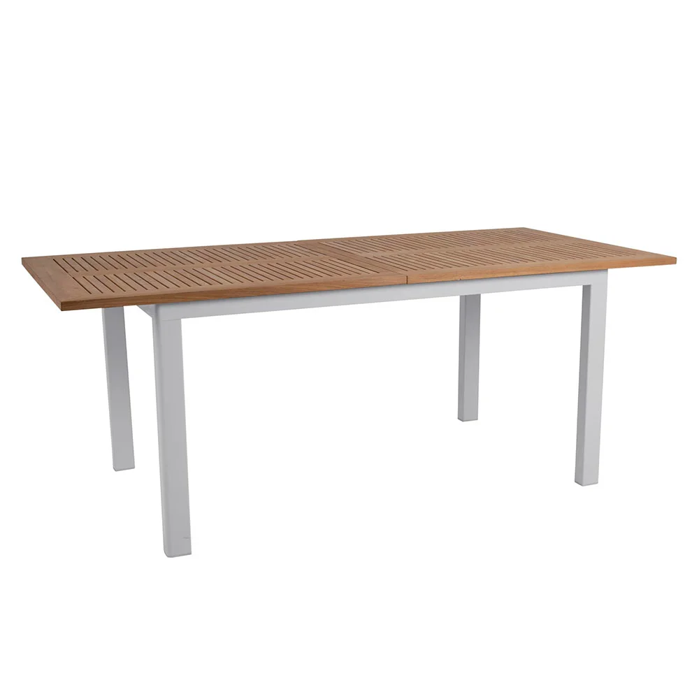 Brafab, Lyon Spisebord 92 X 194–252 cm Light Grey/Teak