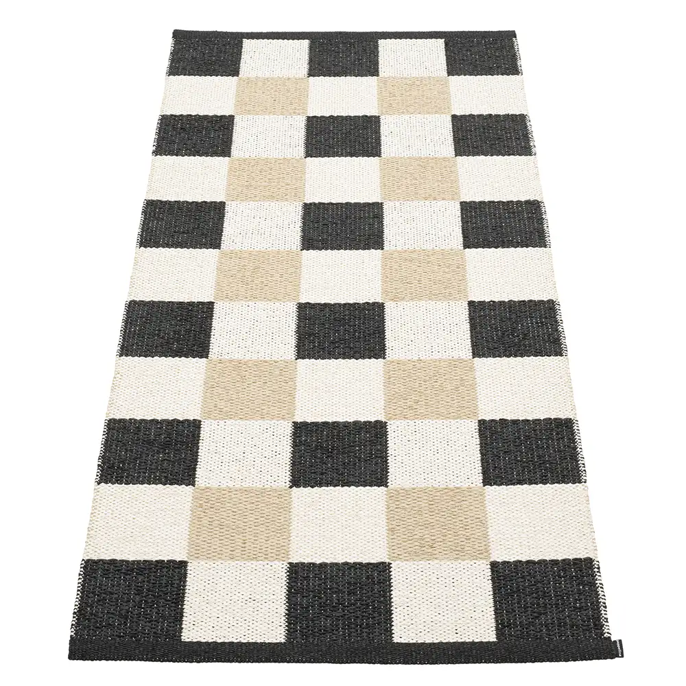 Pappelina, Pix matte 70x160 cm Black/Vanilla/Beige