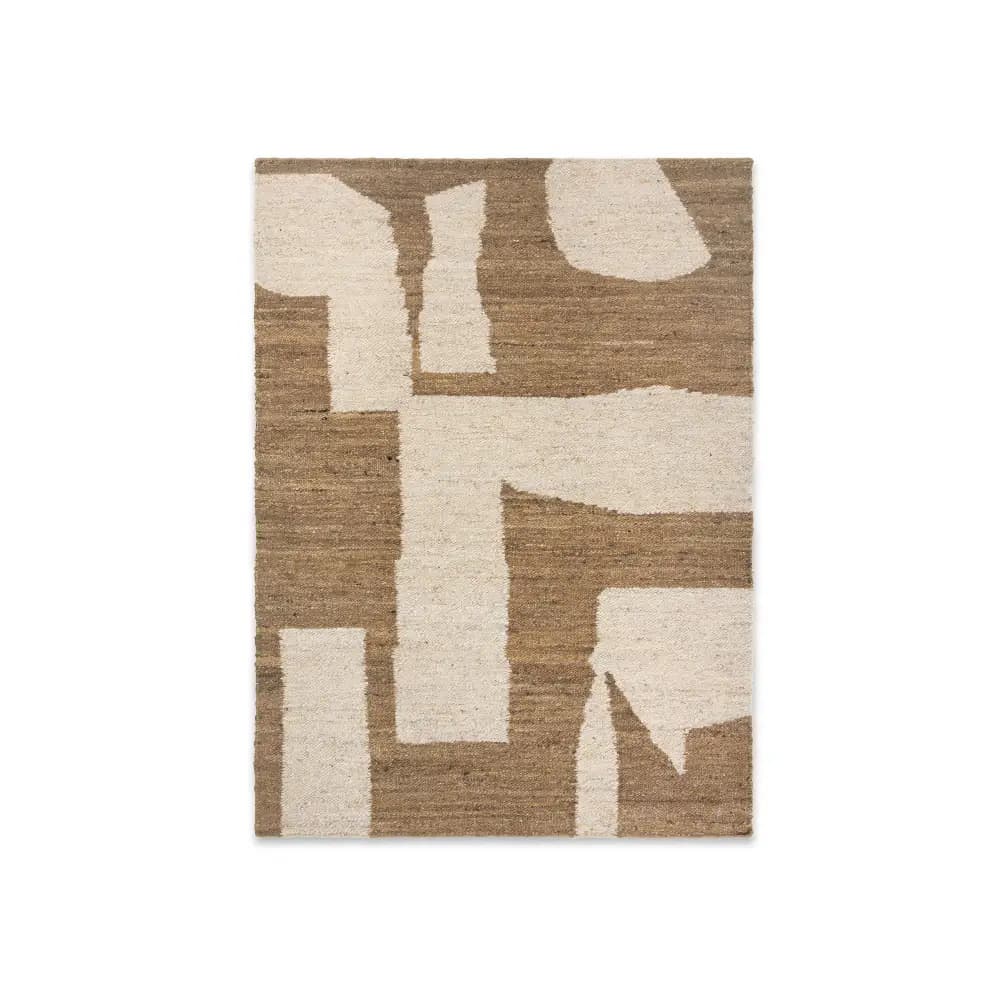Ferm Living, Piece Teppe 140x200 cm - Off-white/Toffee