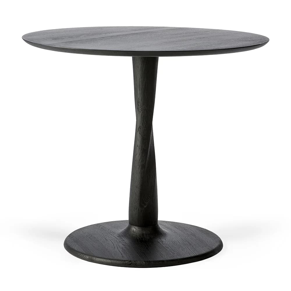Ethnicraft, Torsion Spisebord Ø90 cm Svart Eik
