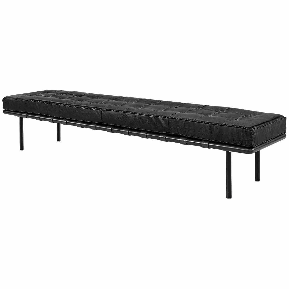 Artwood, Princetown Benk 198 cm svart skinn Artwood