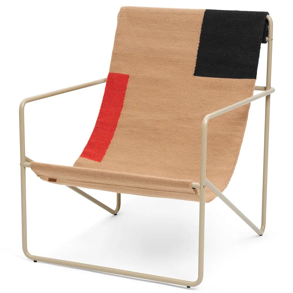 Ferm Living Desert loungestol Block, cashmere stativ