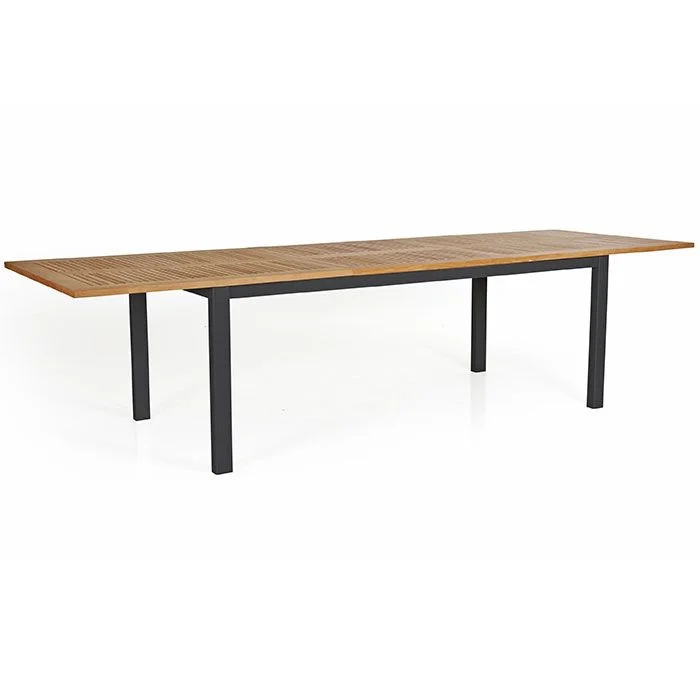 Brafab, Lyon spisebord 100 x 224-304 cm svart/teak