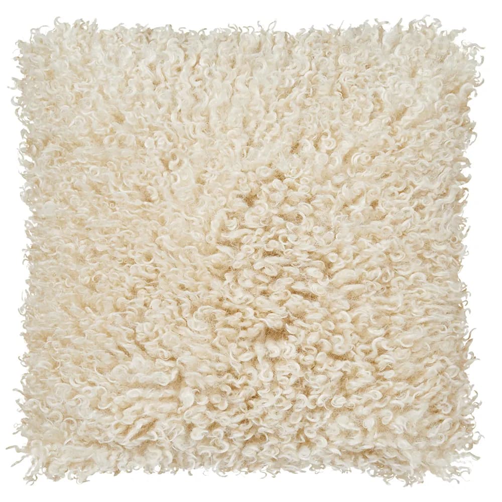 Skinnwille, Wooly pyntepute 45x45 cm Beige