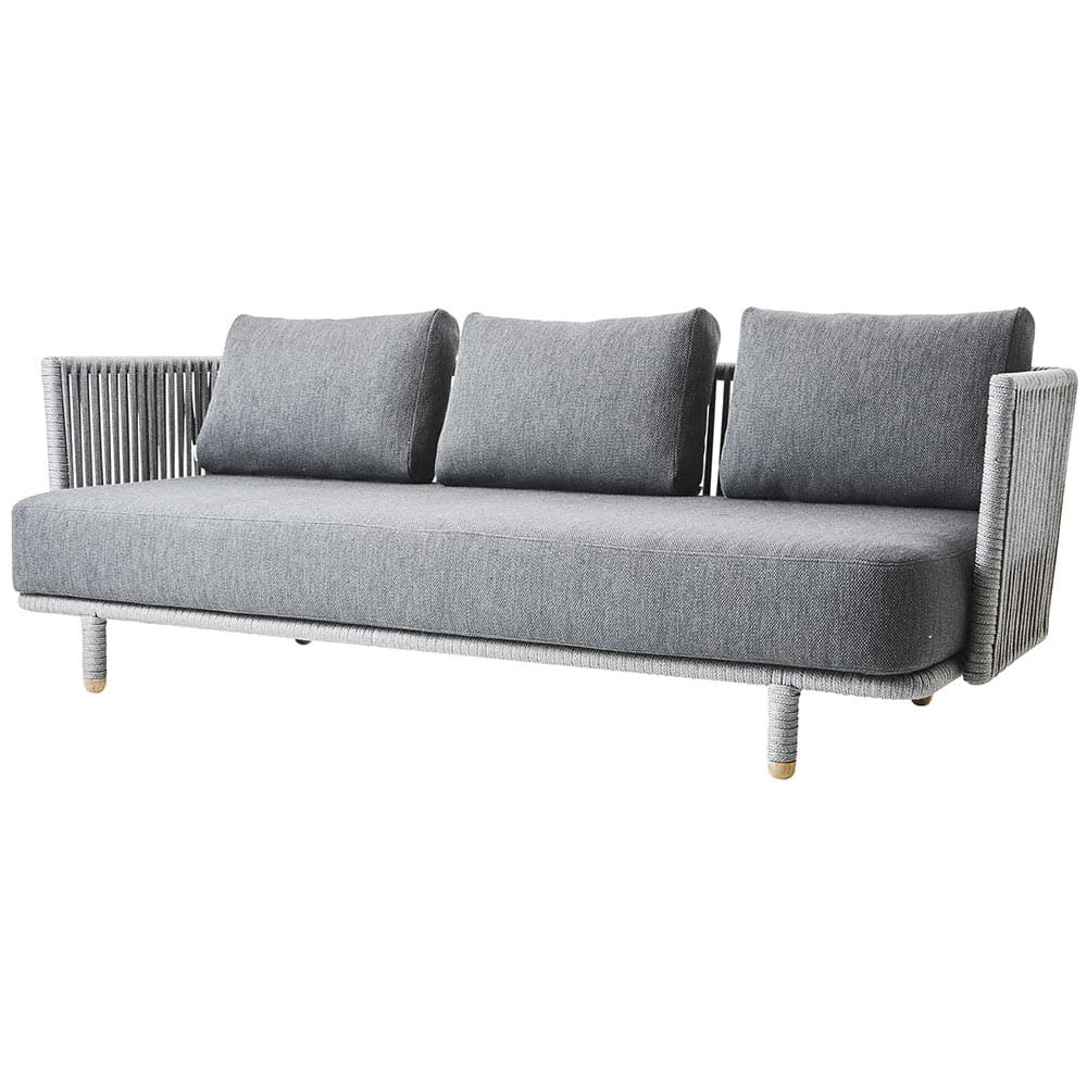 Cane-line, Moments 3-seter. Sofa inkl. grått Airtouch-putesett