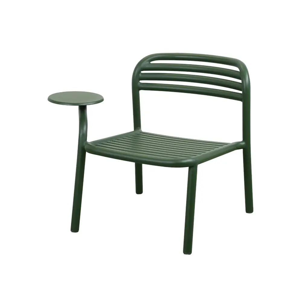 Cane-line, Bliss lenestol m/sidebord høyre Dark green, aluminium