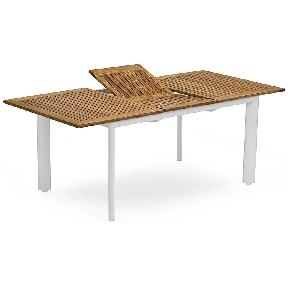 Hillerstorp, Nydala Spisebord 96X150-200 Cm Hvit/Teak