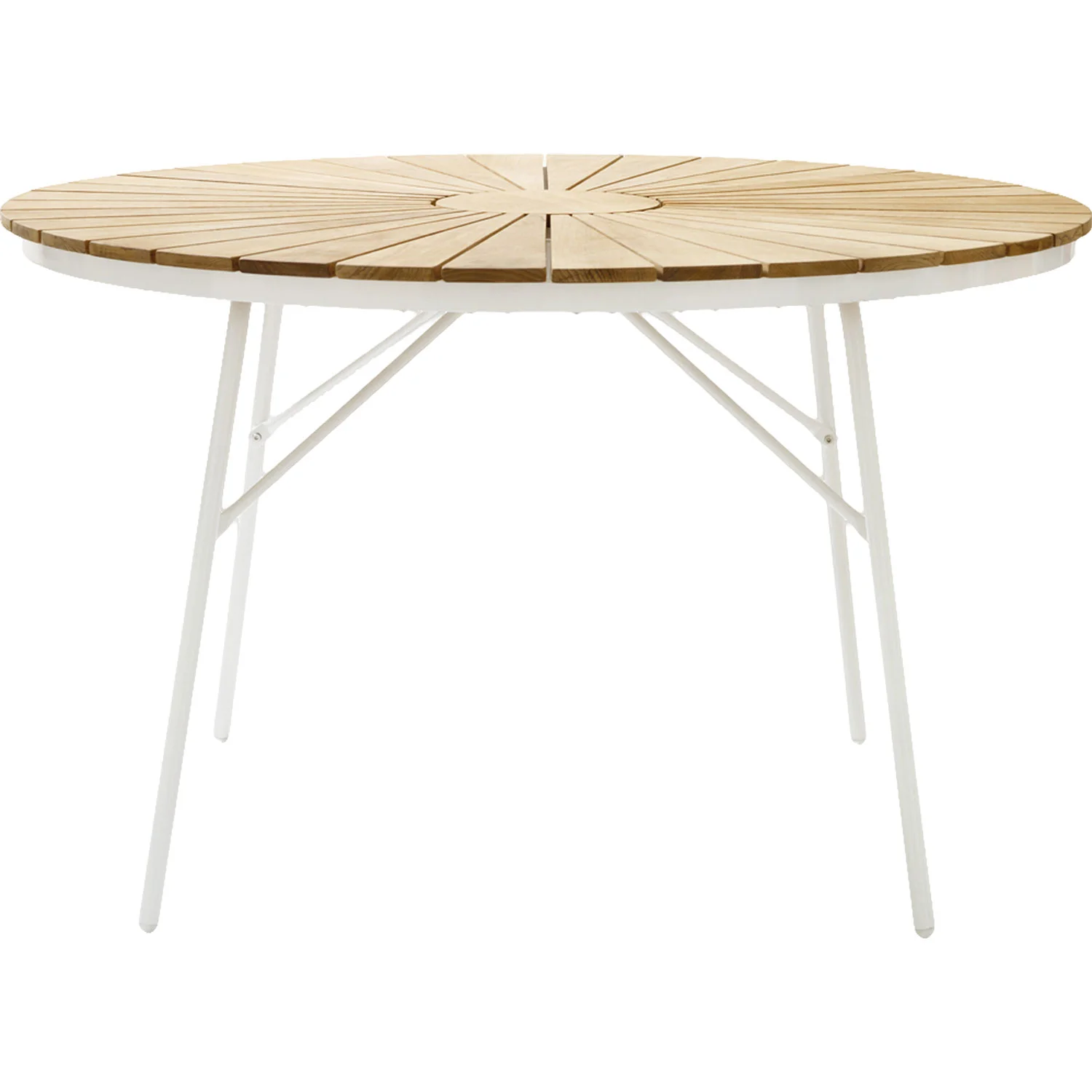 Cinas, Hard & Ellen 150 cm havebord hvid/teaktræ