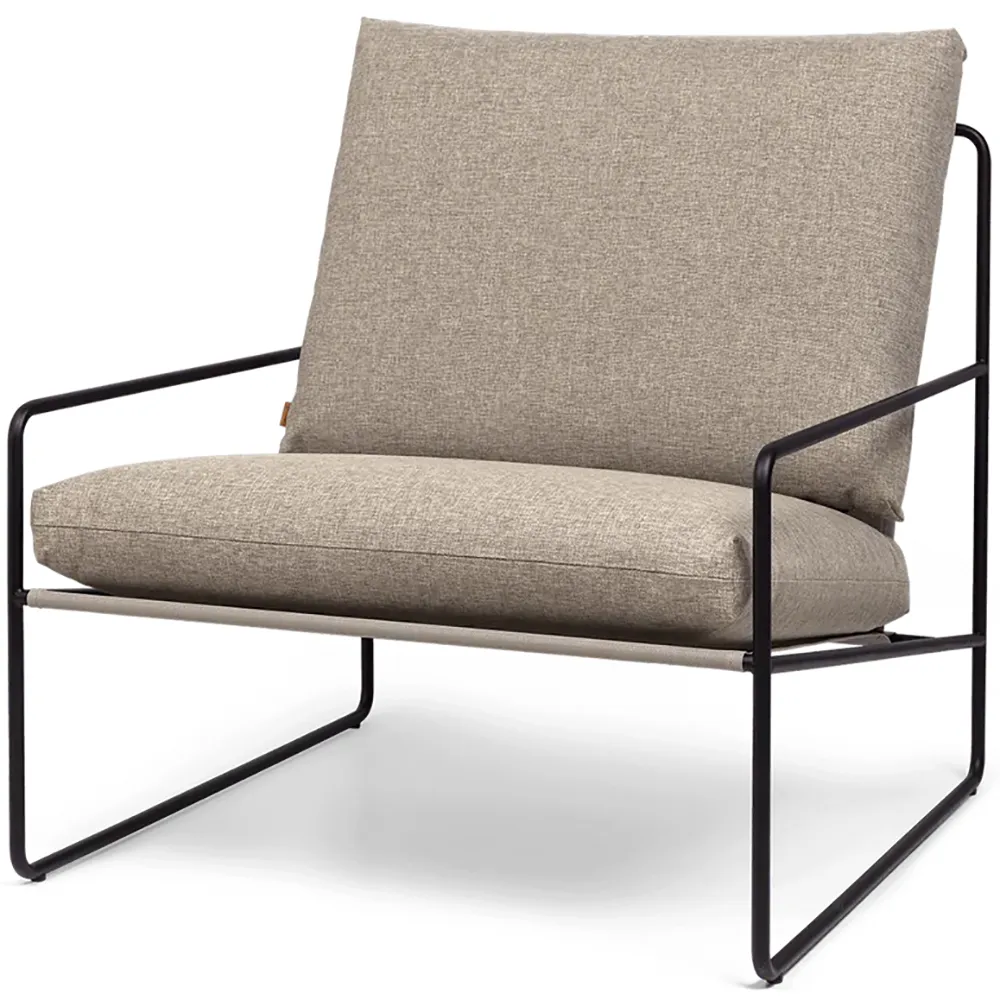 Ferm Living, Desert Lenestol Black/Dark Sand