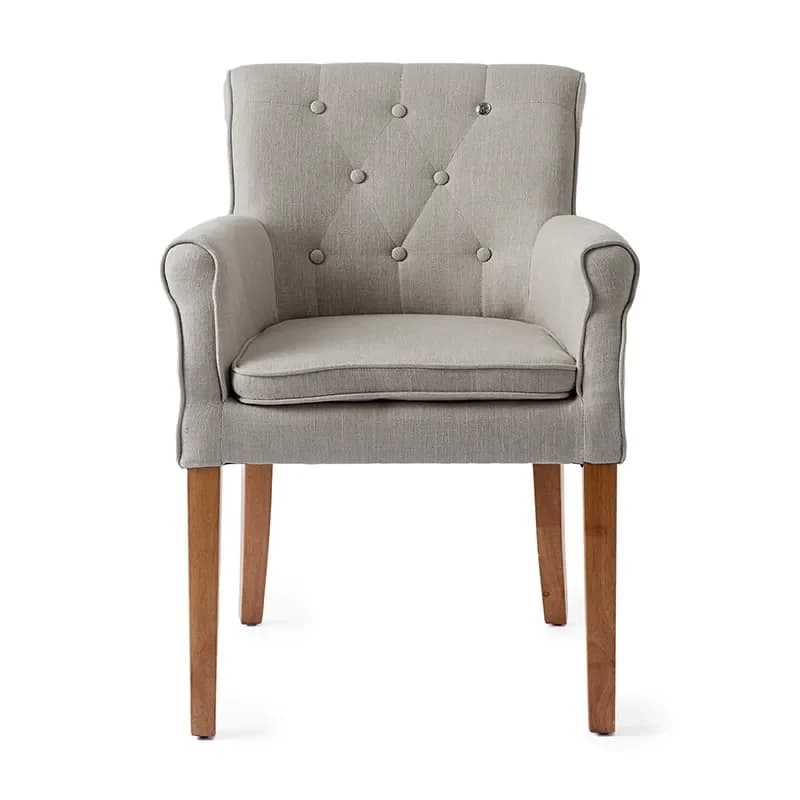 Riviera Maison, La Scala stol med armlener Linen flax