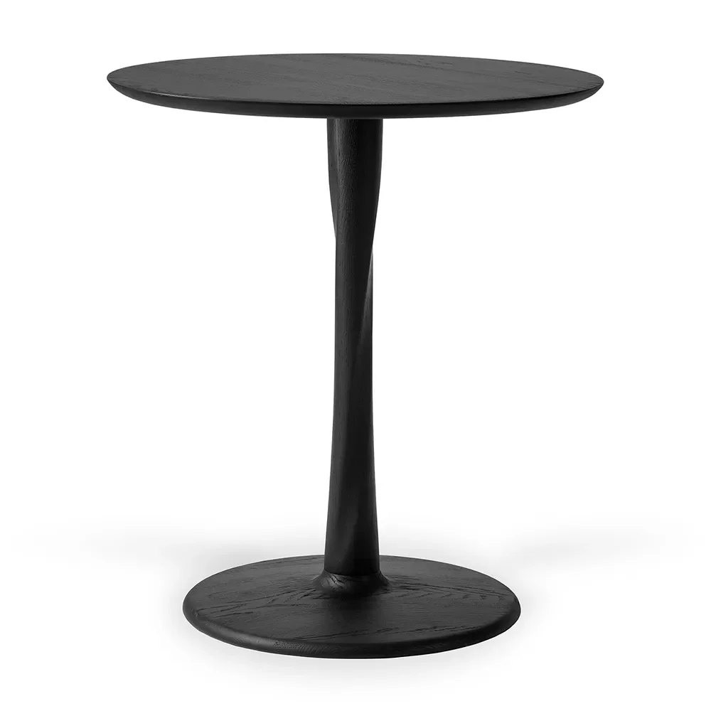 Ethnicraft, Torsion Spisebord Ø70 cm Svart Eik