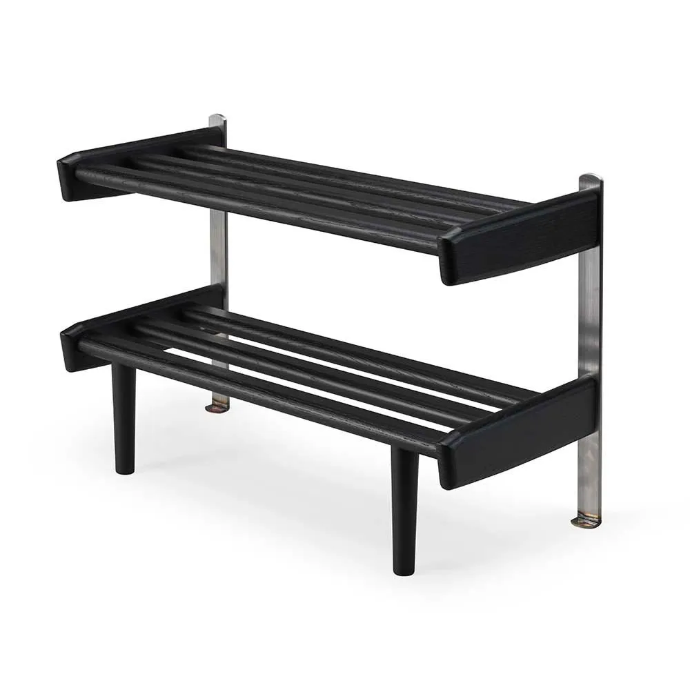 Oscarssons Möbel, Meja Skohylle Gulv 59 cm Svartbeiset eik