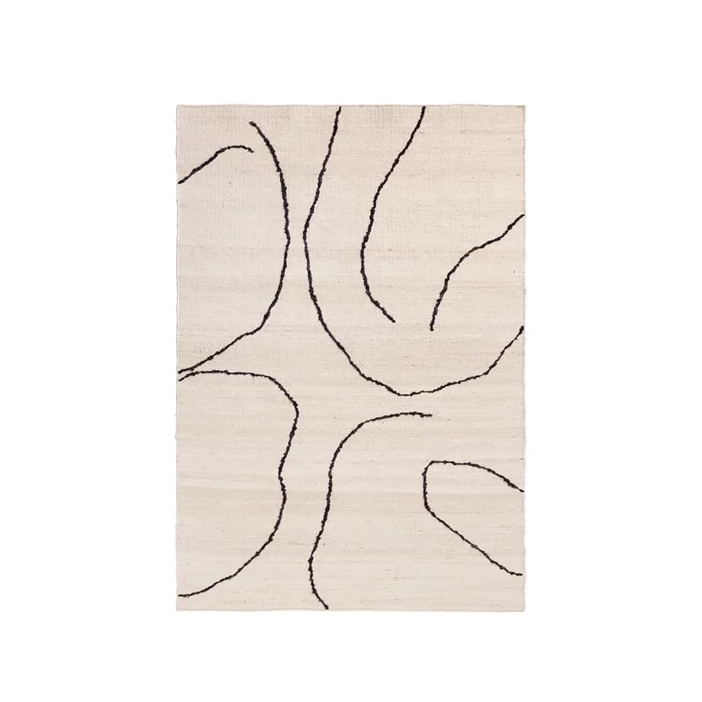 Ferm Living, Håndvevd Teppe i Jute Gesso Off-White 140x200 cm