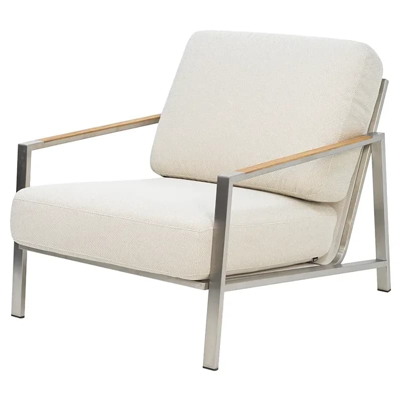 Brafab, Naos lenestol Stainless steel / Dot beige