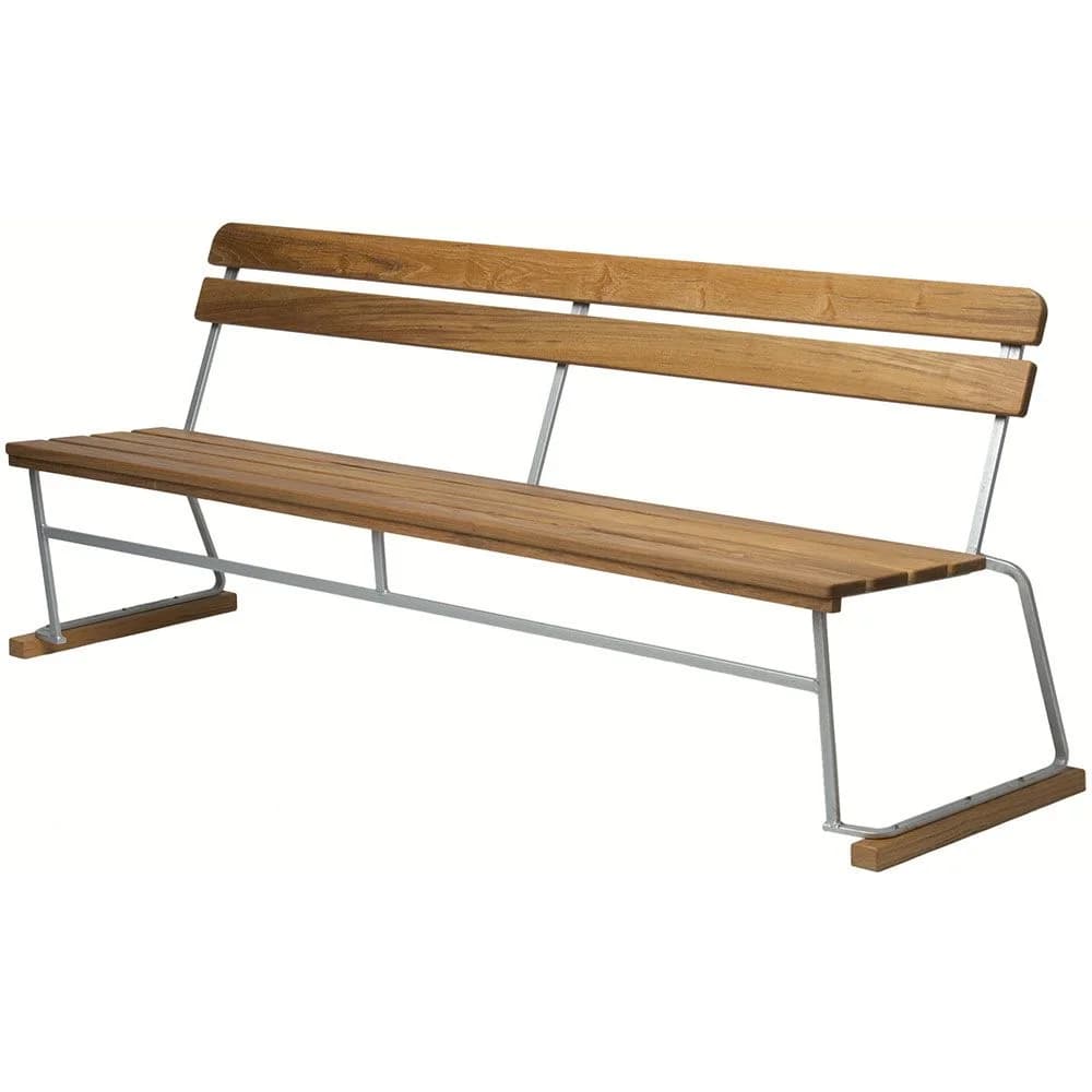 Grythyttan Stålmöbler, Sofa 5 ubehandlet teak / varmforsinket stativ Grythyttan Stålmöbler