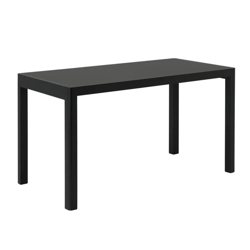 Muuto, Workshop Table 65x130 cm - Black Linoleum Black
