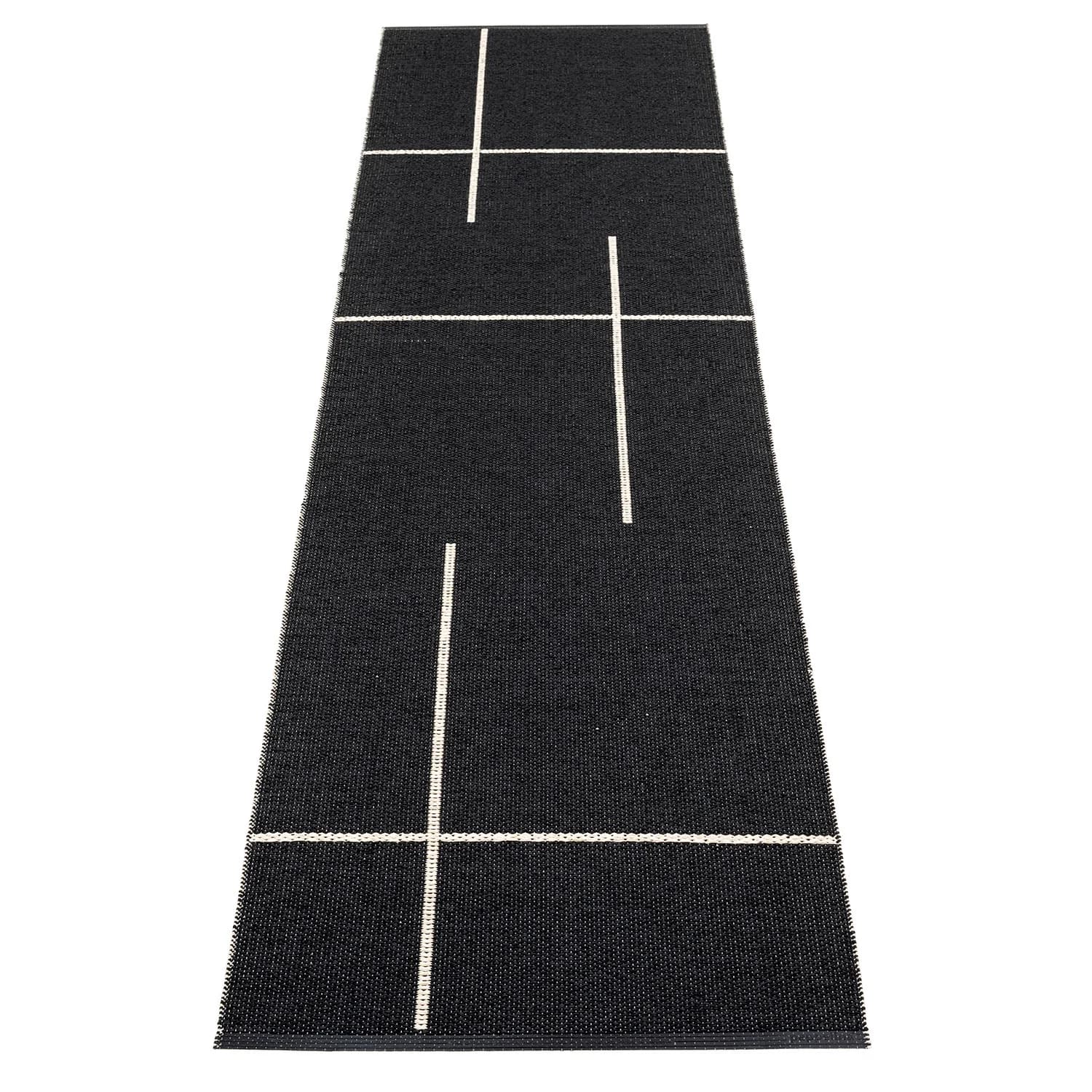 Pappelina, Fred matte 70x270 cm black / vanilla