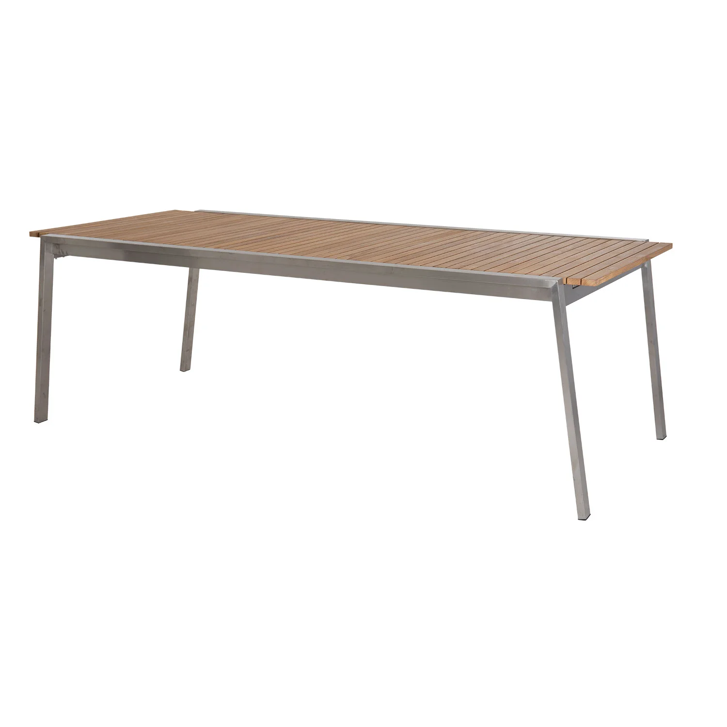 Brafab, Naos spisebord 100 x 220 cm rustfritt stål / teak Brafab