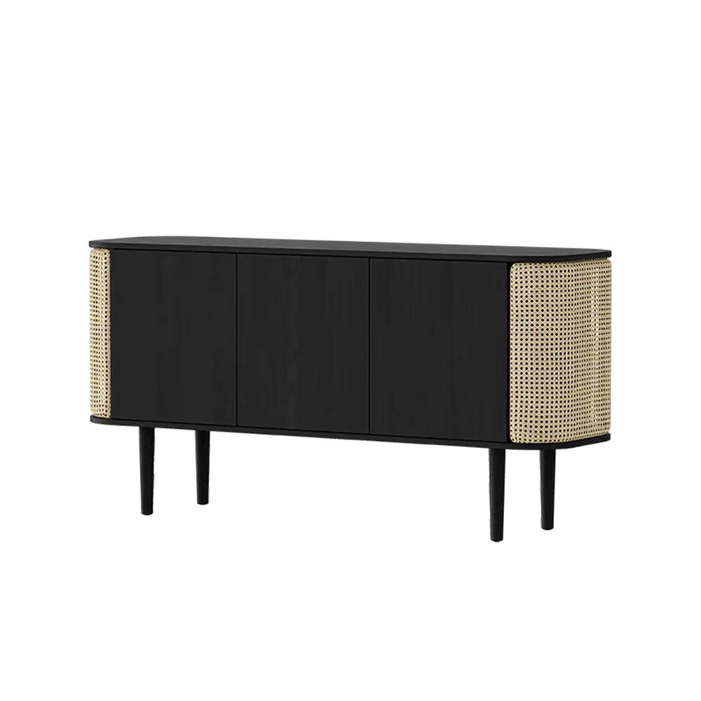 Umage, Treasures skap med 3 dører, svart eik/Ventian Cane