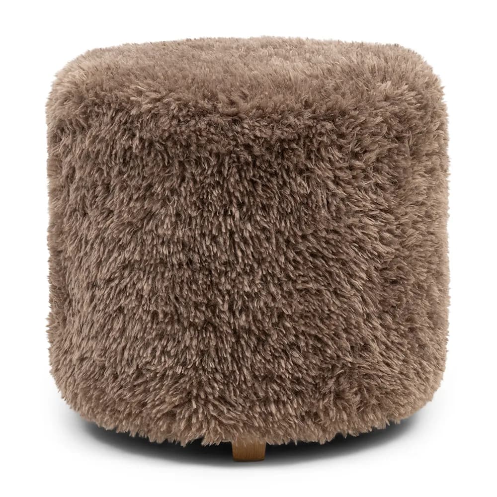 Riviera Maison, Fotpall Bowery Raccoon Taupe