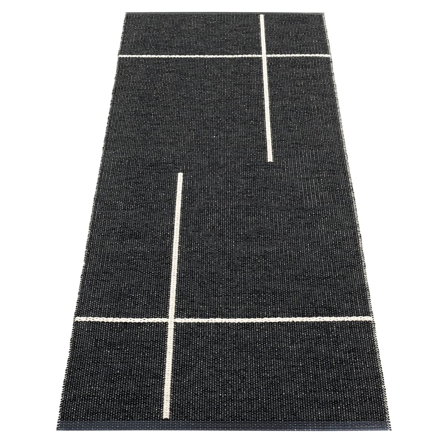 Pappelina, Fred matte 70x180 cm black / vanilla