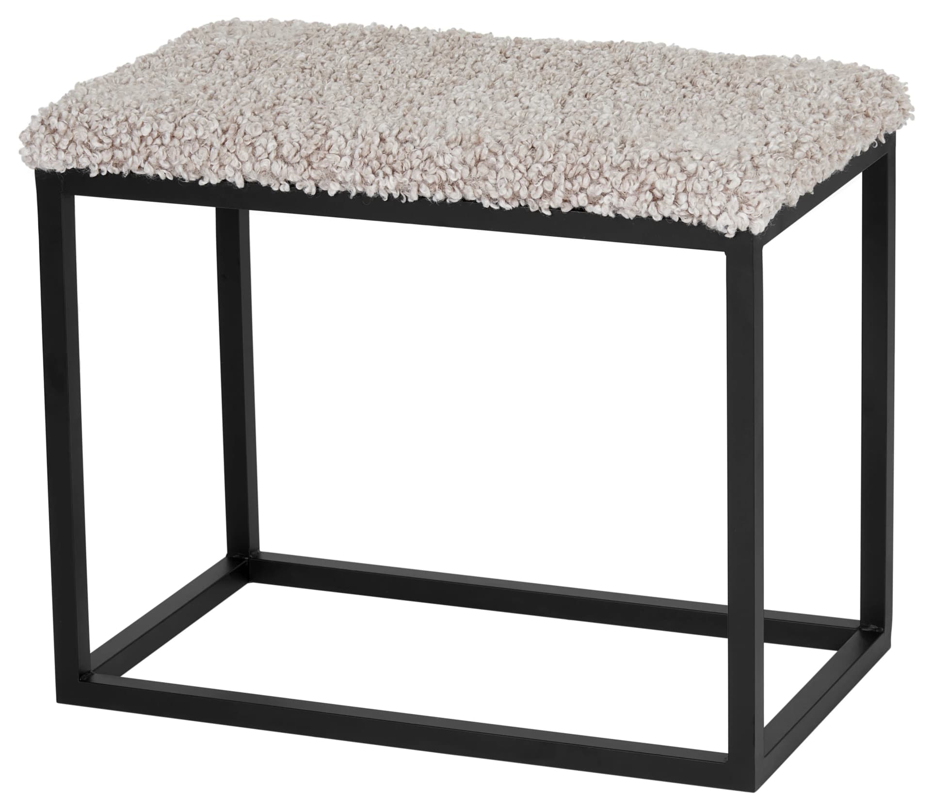 Skinnwille, Palle Benk 60x35 cm Sand/Black