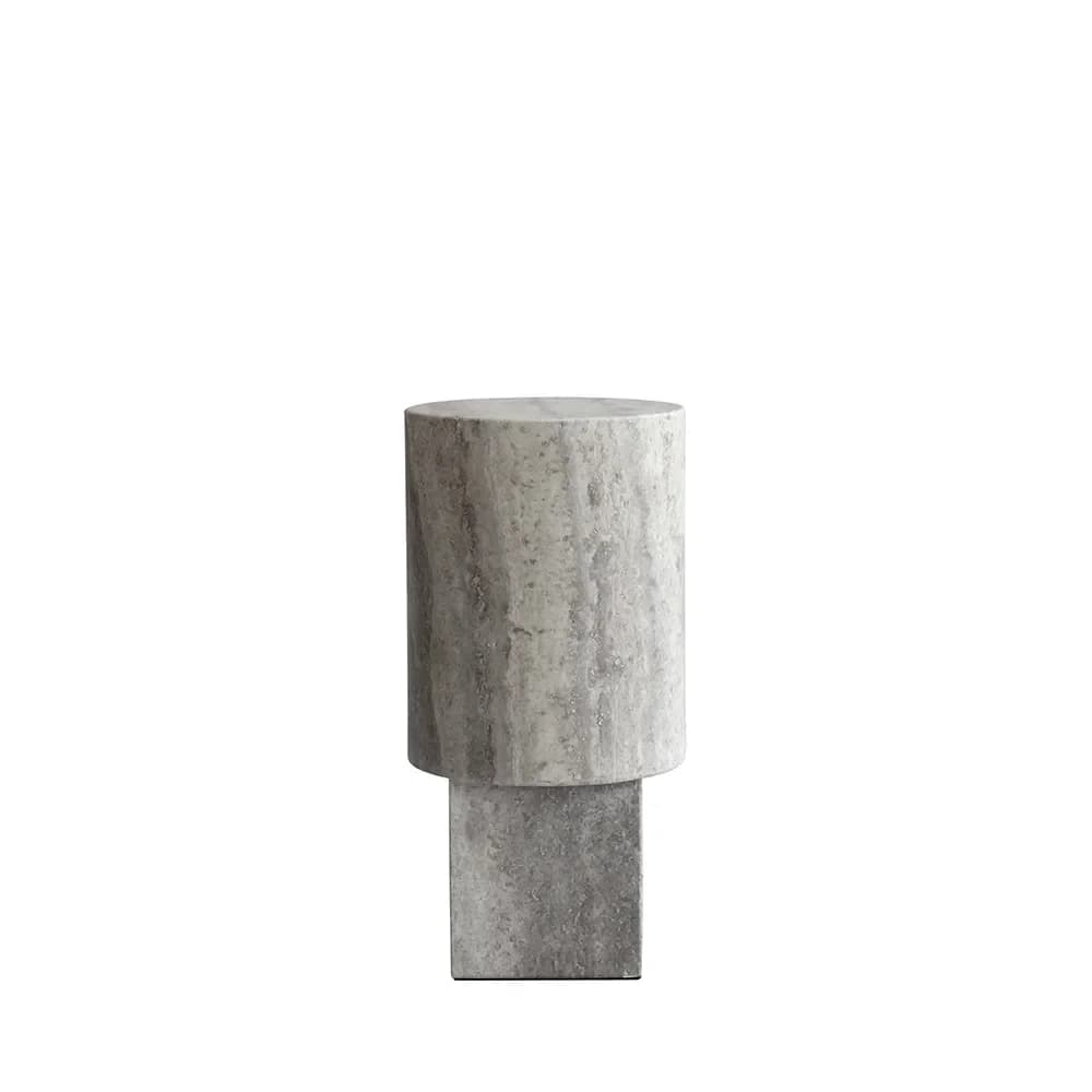 101 Copenhagen, Column bord – sølvfarget travertin