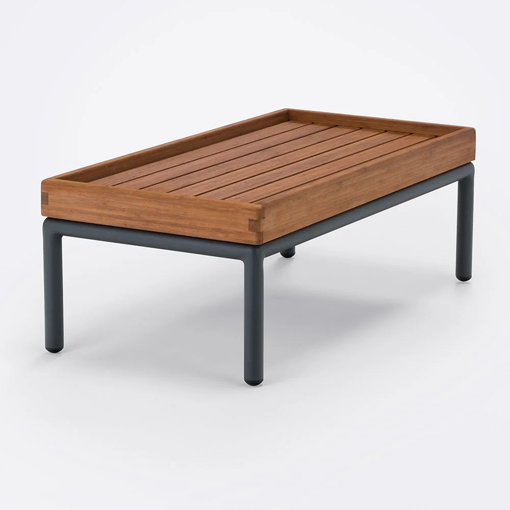 Houe, Level salongbord 41x81 cm grå aluminium