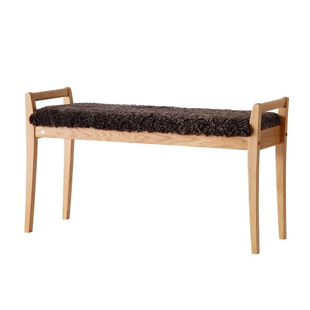 Oscarssons Möbel, Meja Bench Oljet eik/safeskinn brun