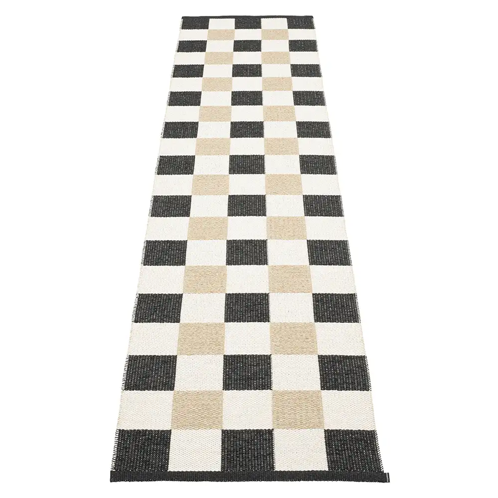 Pappelina, Pix matte 70x300 cm Black/Vanilla/Beige