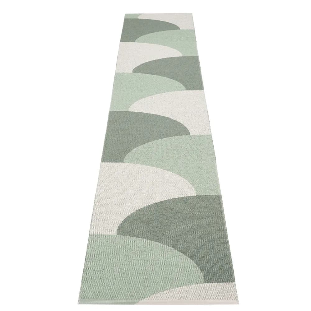 Pappelina, Hill teppe Army/Misty Mint/Fossil Grey 70 x 360cm