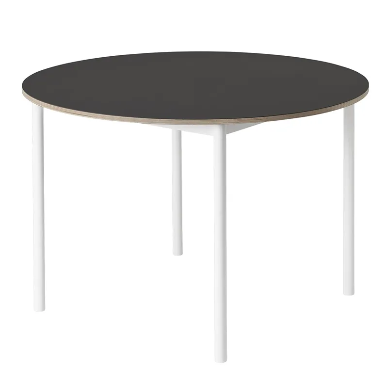 Muuto, Base spisebord 110 cm - Black Nanolaminate Plywood White