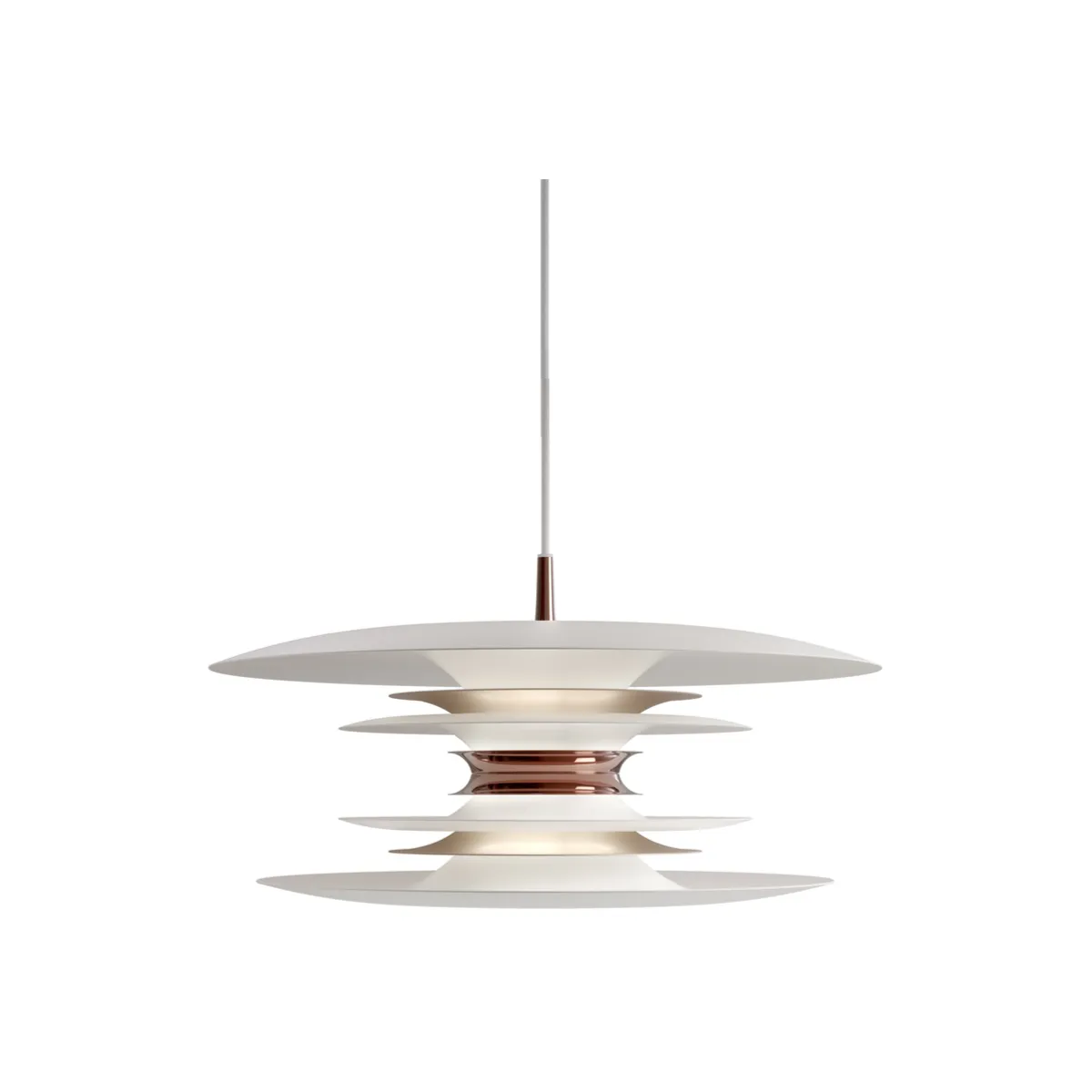 Belid - Diablo Pendel Ø50 Matt White/Rosé Silver
