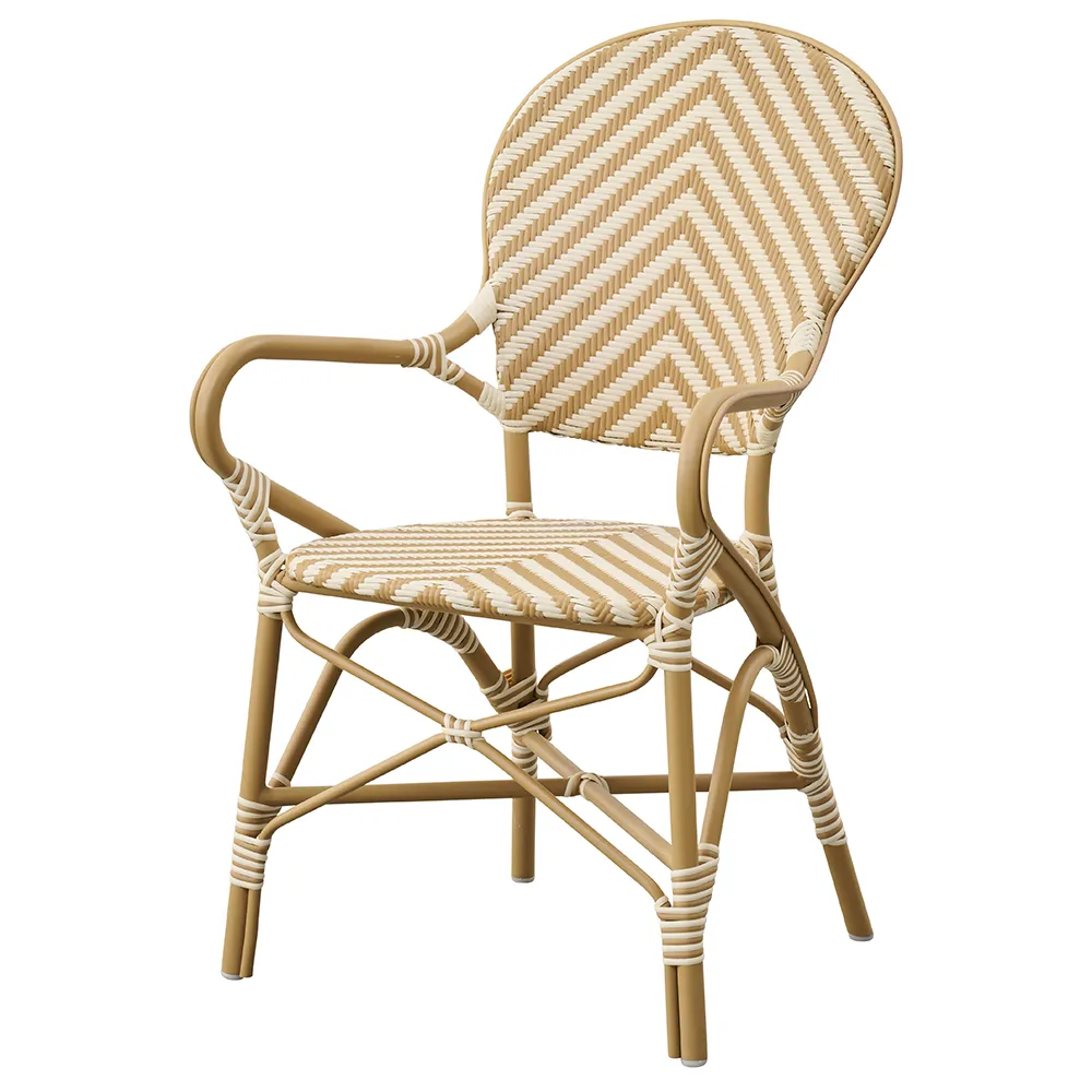 Sika Design, Isabell outdoor Stol m/armlener ivory/honey