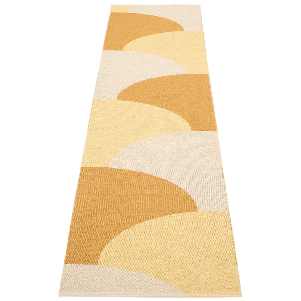 Pappelina, Hill teppe Ochre/Pale yellow/Cream 70 x 270cm