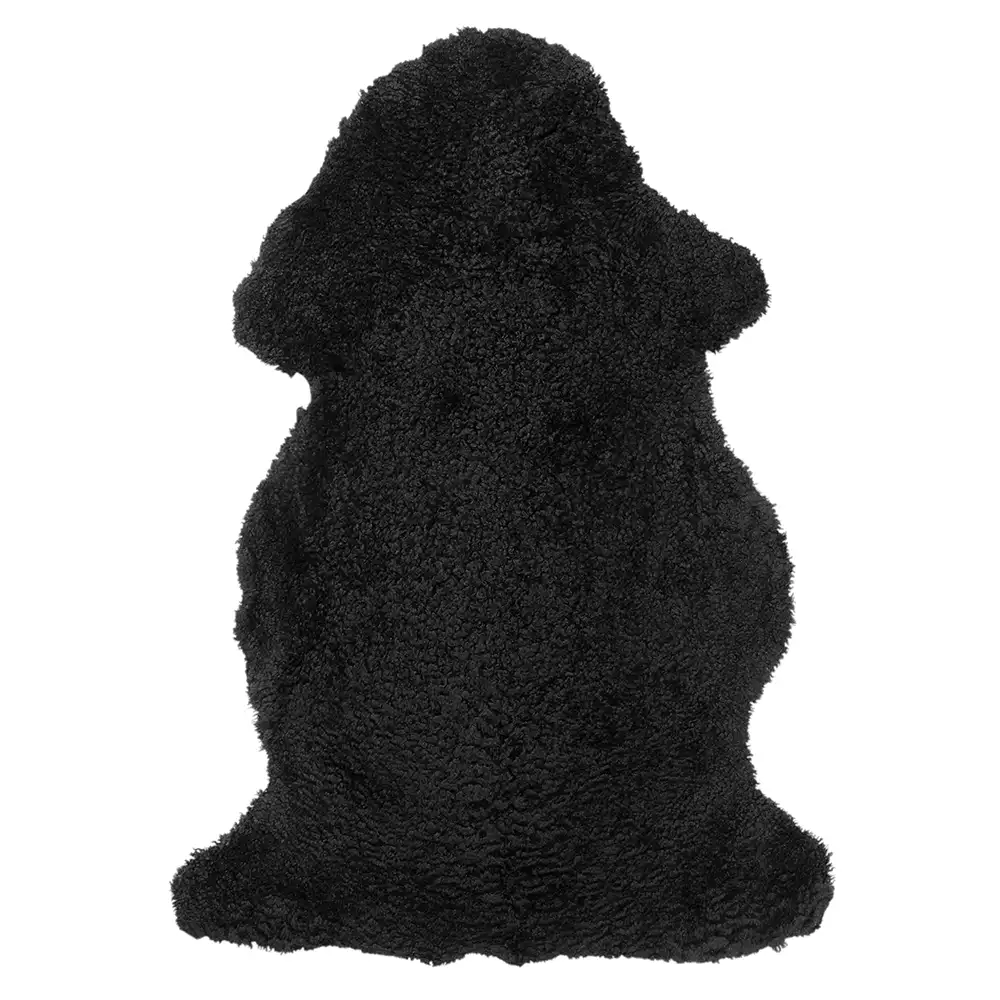 Skinnwille, Curly fåreskinn 60x95 cm Black
