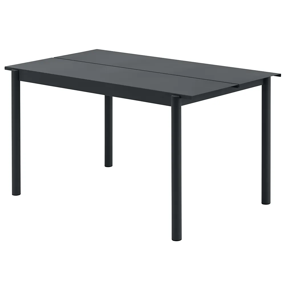 Muuto, Linear Steel Spisebord 140X75 cm Anthracite Black