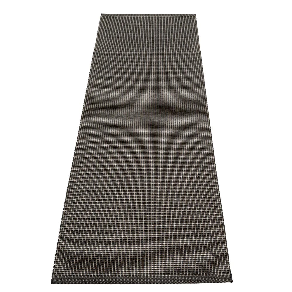 Pappelina, Emm teppe 70x240 cm Black/Linen Metallic