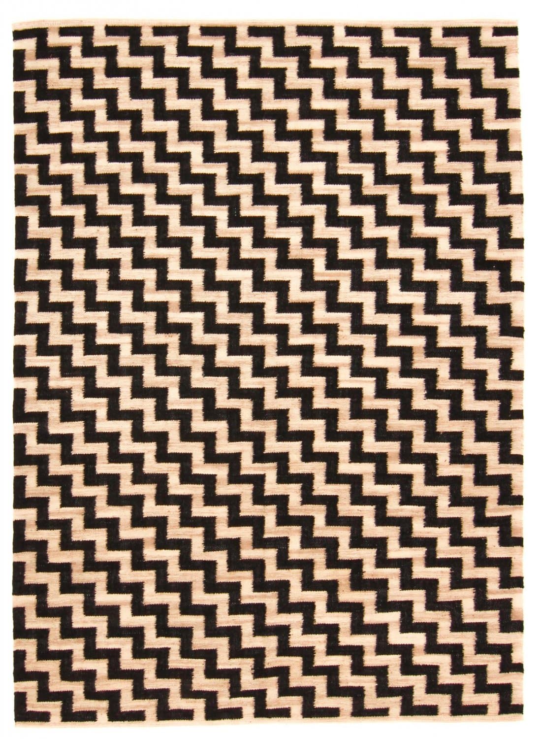 Juteteppe - Cabana (beige/sort) (Størrelse: 300 x 400 cm)