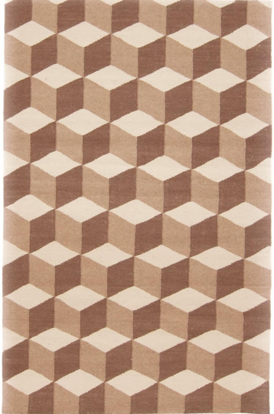 Ullteppe - Floriáda (beige/brun) (Størrelse: 200 x 300 cm)