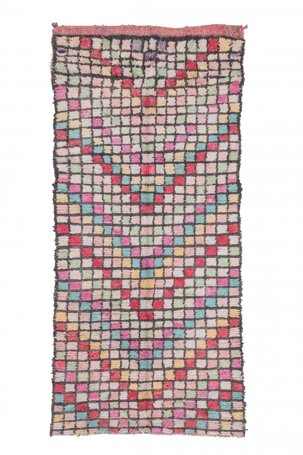 Marokkansk Boucherouite-teppe 275 x 125 cm