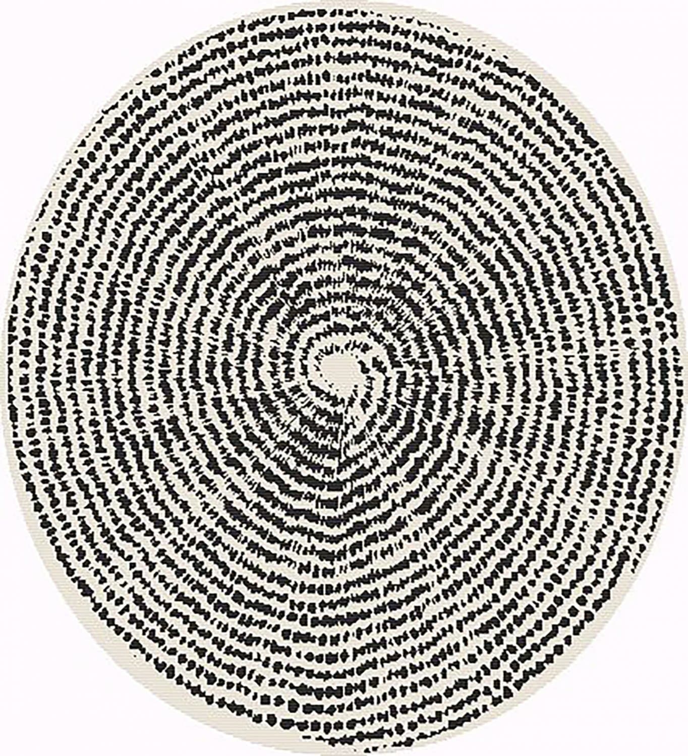 Rundt teppe - Brussels Swirl (sort) (Størrelse: Ø 120 cm)