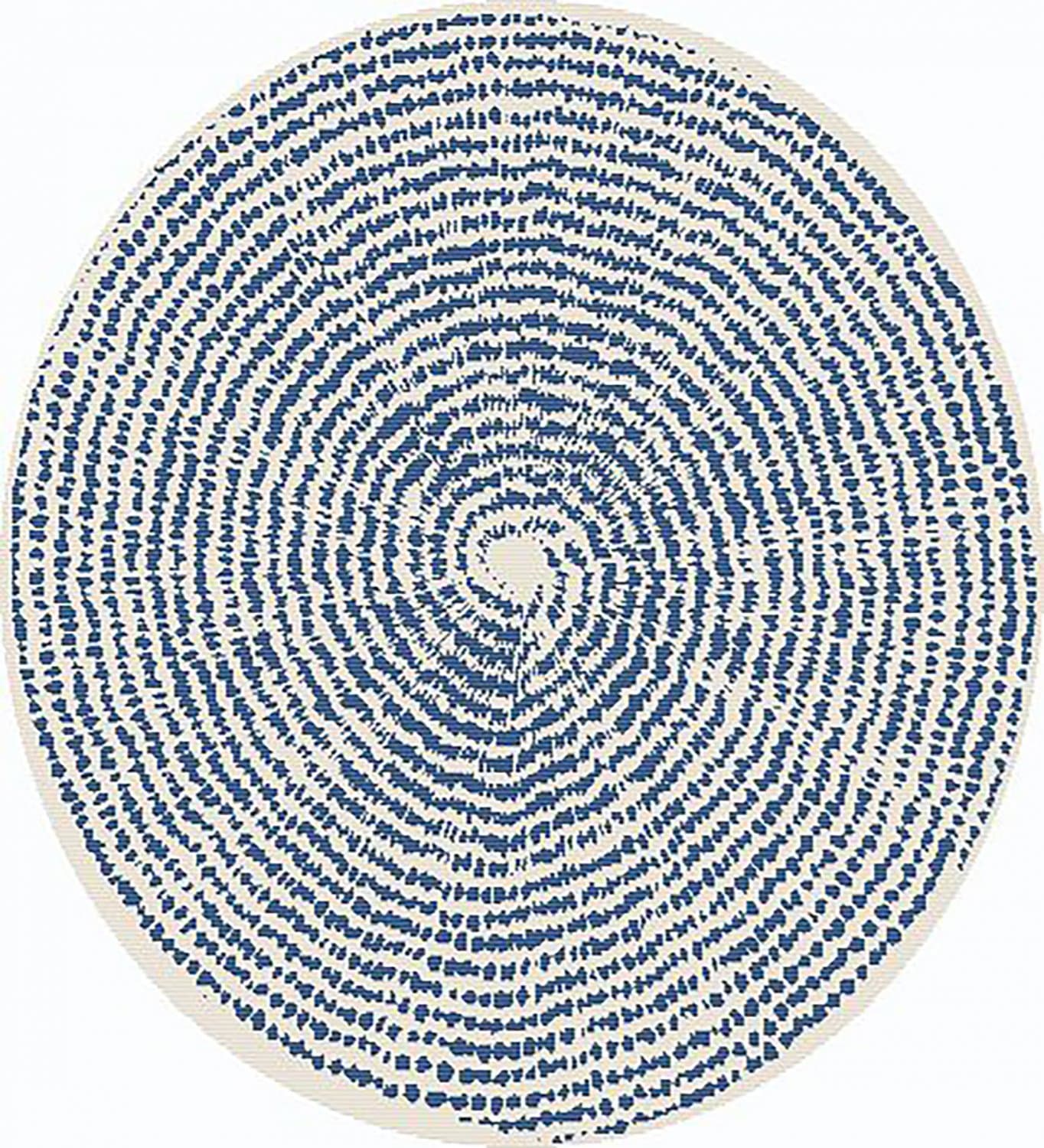 Rundt teppe - Brussels Swirl (blå) (Størrelse: Ø 120 cm)