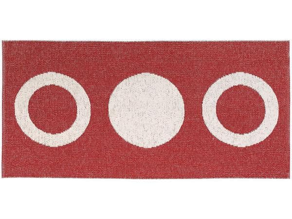 Plastmatter - Horredsmattan Circle (rød) (Størrelse: 150 x 250 cm)