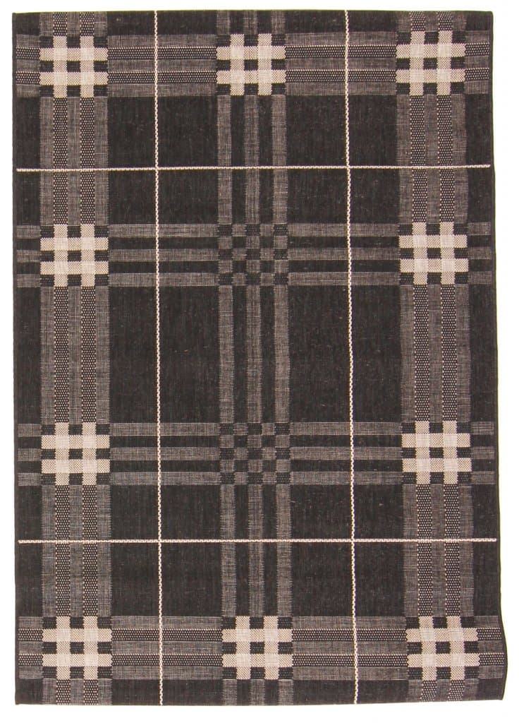 Wilton-teppe - Sacramento (sort/sand) (Størrelse: 135 x 195 cm)